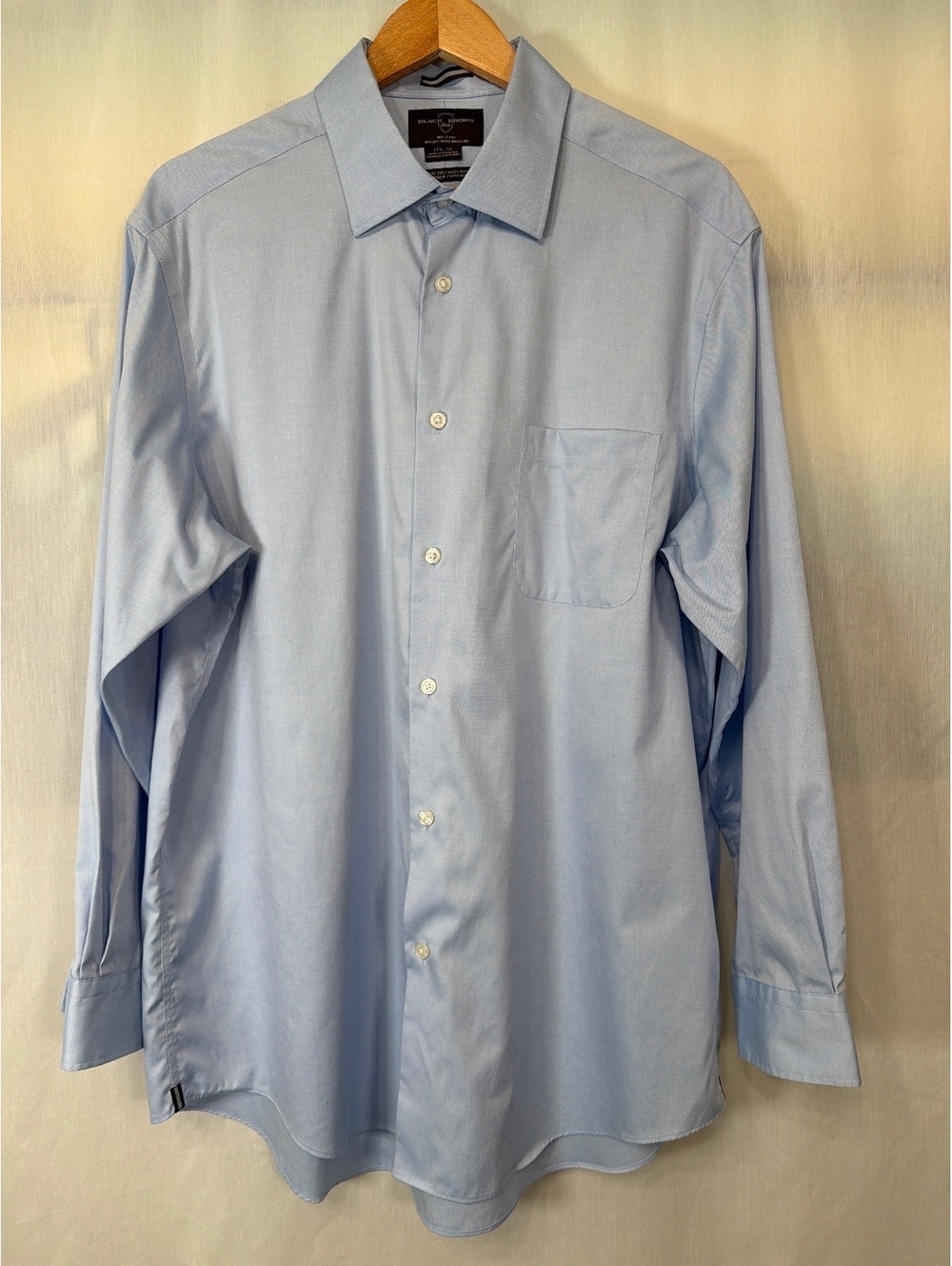 Black Brown 1826 Light Blue Dress Shirt Non Iron Egyptian Cotton Men's XL